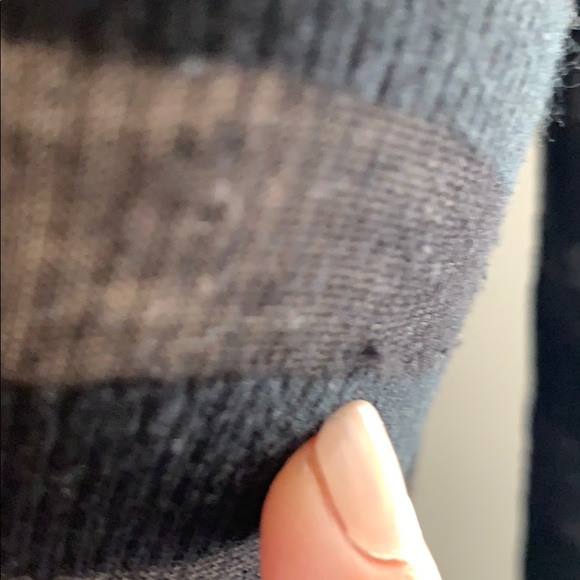 Theory Semi-sheer Striped Turtleneck - Picture 6 of 8